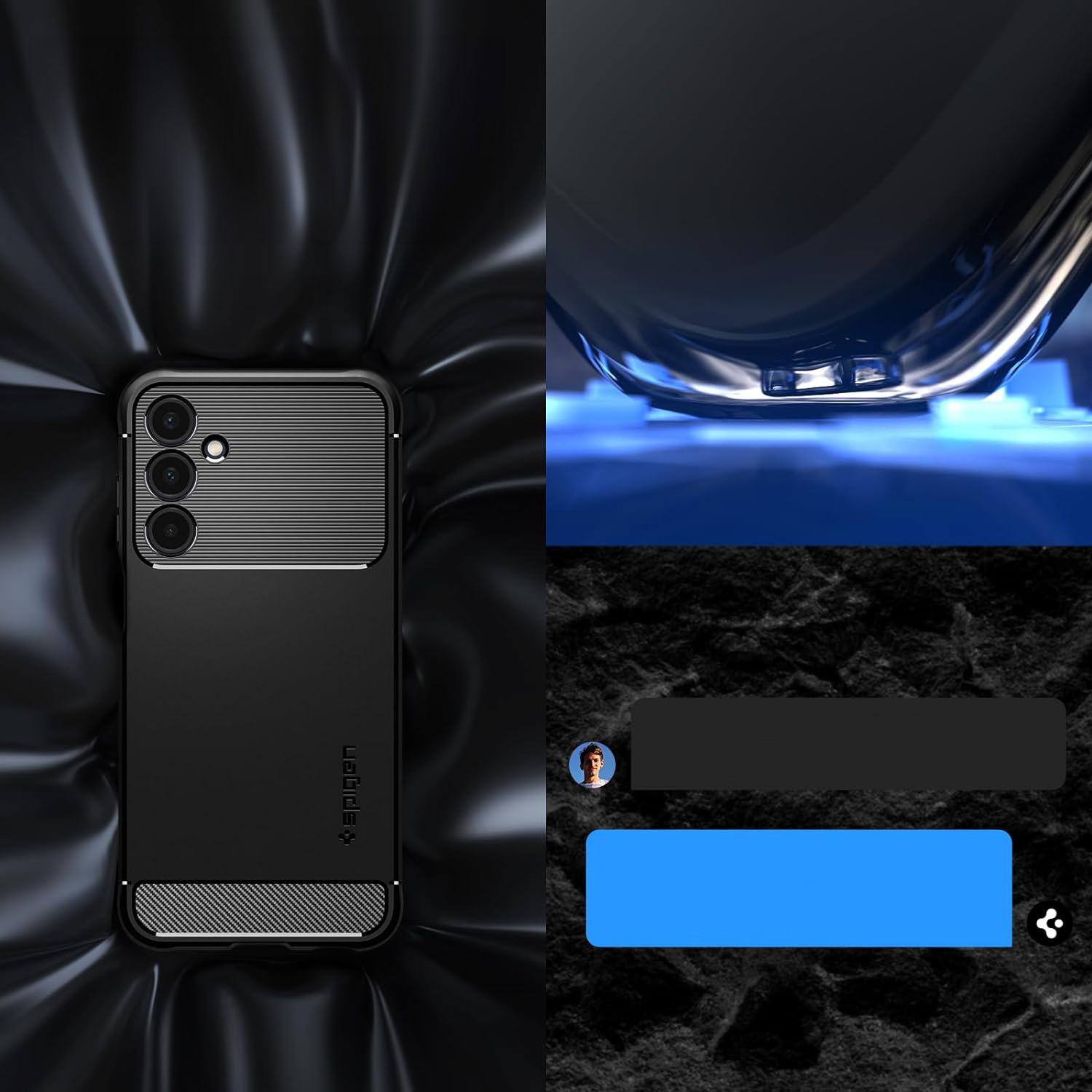 Etui Spigen Rugged Armor do Galaxy A25 5G, czarne